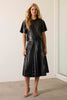 Alana Skirt in Black Vegan Leather