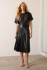 Alana Skirt in Black Vegan Leather