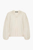 Miki Top in White Inset Lace