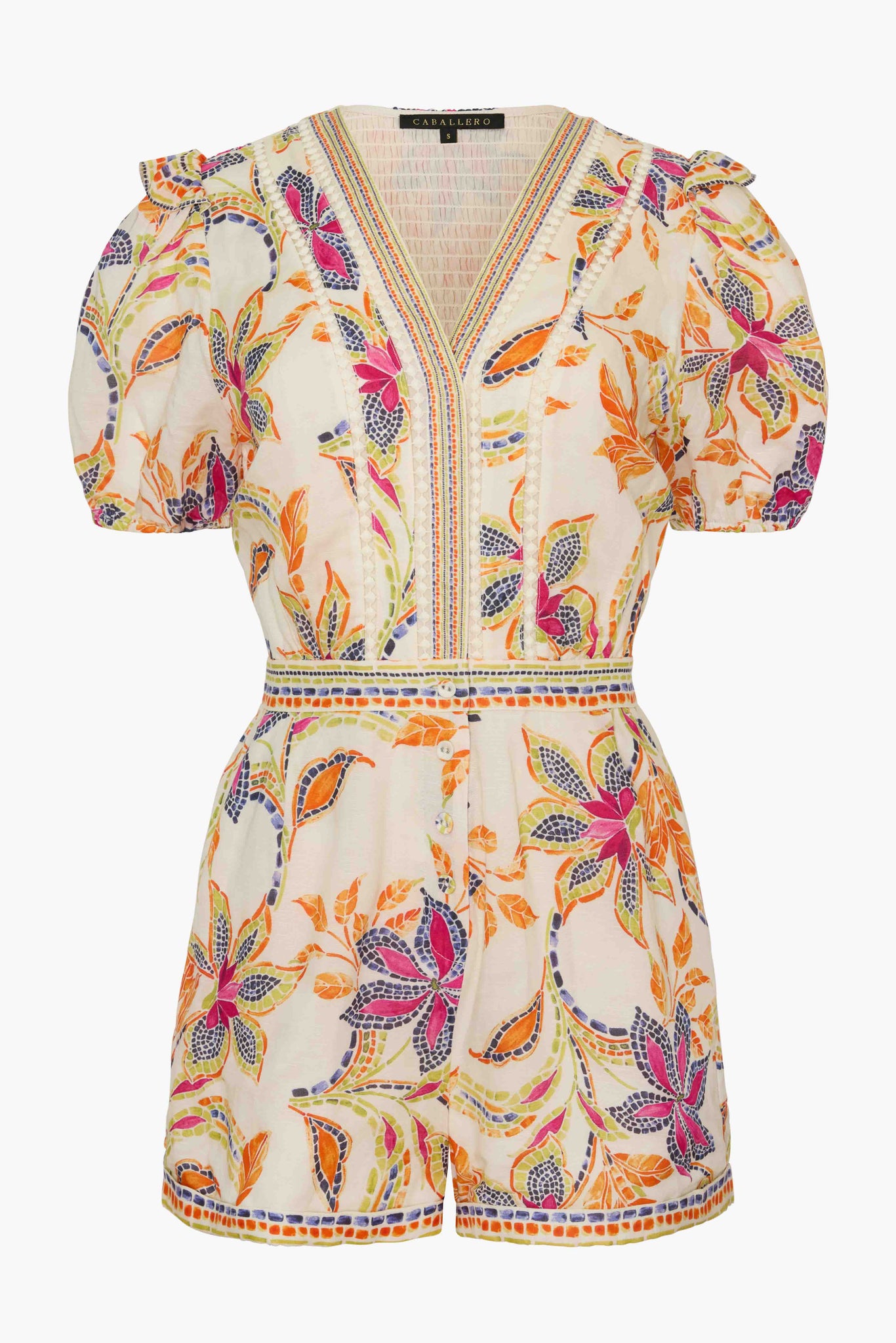 Dany Romper in Stitched Flower
