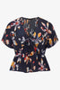 Zinnia Top in Watercolor Bloom
