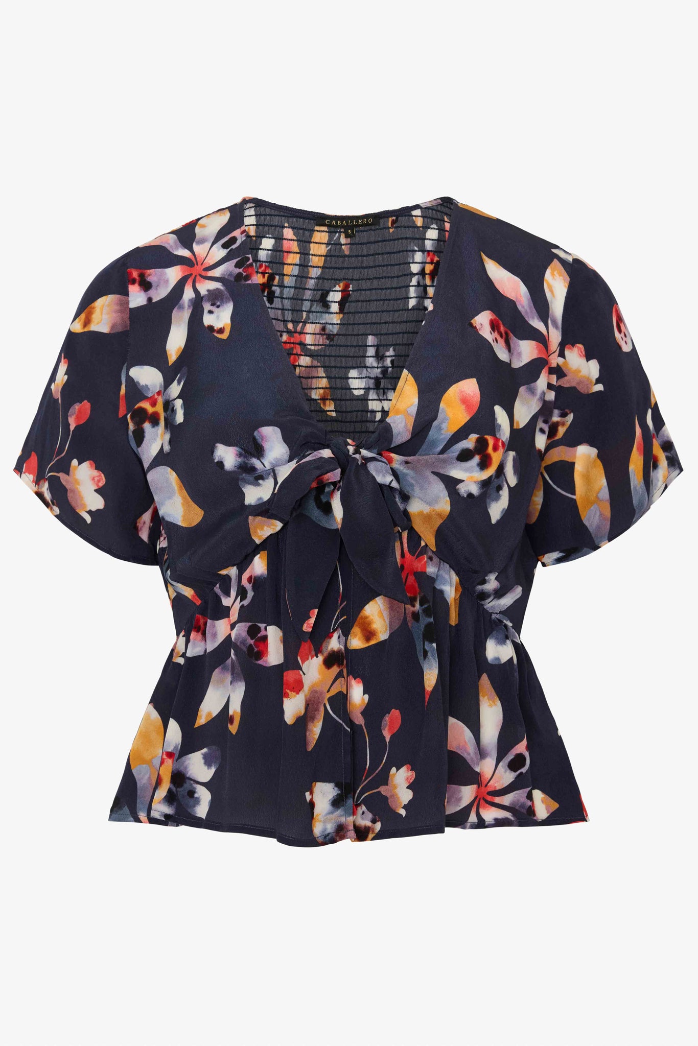 Zinnia Top in Watercolor Bloom