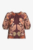 Thea Top in Crouching Cheetah Plum