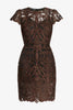 Vanna Dress in Chocolate Brown / Black Lace