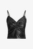 Marley Top in Black Vegan Leather