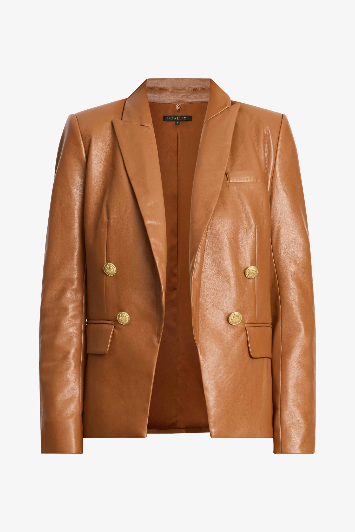 Kindra Jacket in Tobacco Vegan Leather