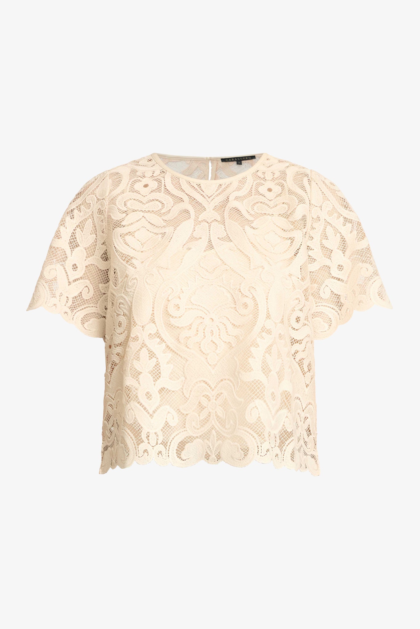 Carmen Top in Natural Lace