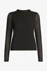 Marta Top in Black Powermesh