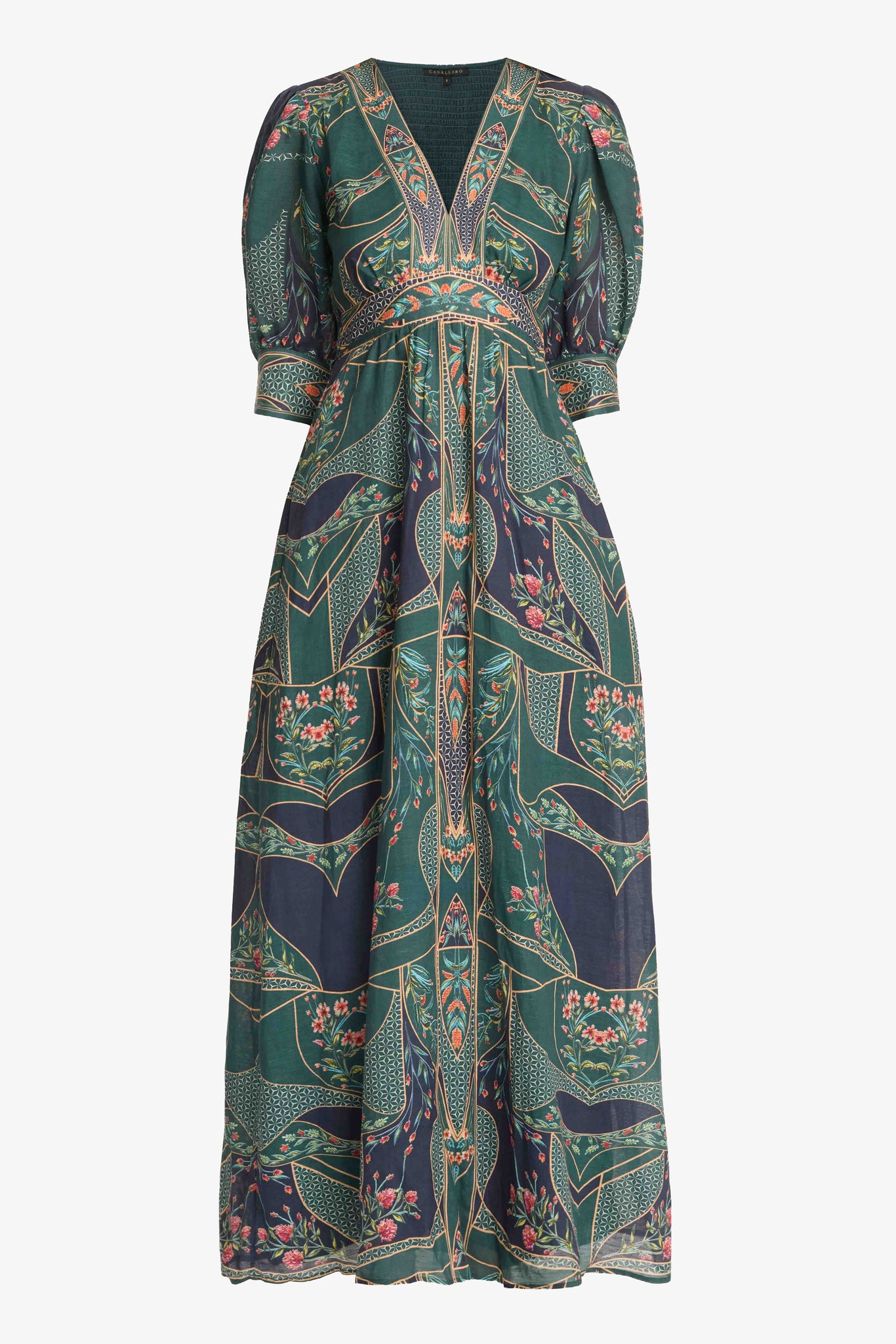 Aneta Dress in Patchwork Flower