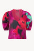 Arden Top in Blur Iris Bloom