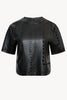 Anisa Top in Black Vegan Leather