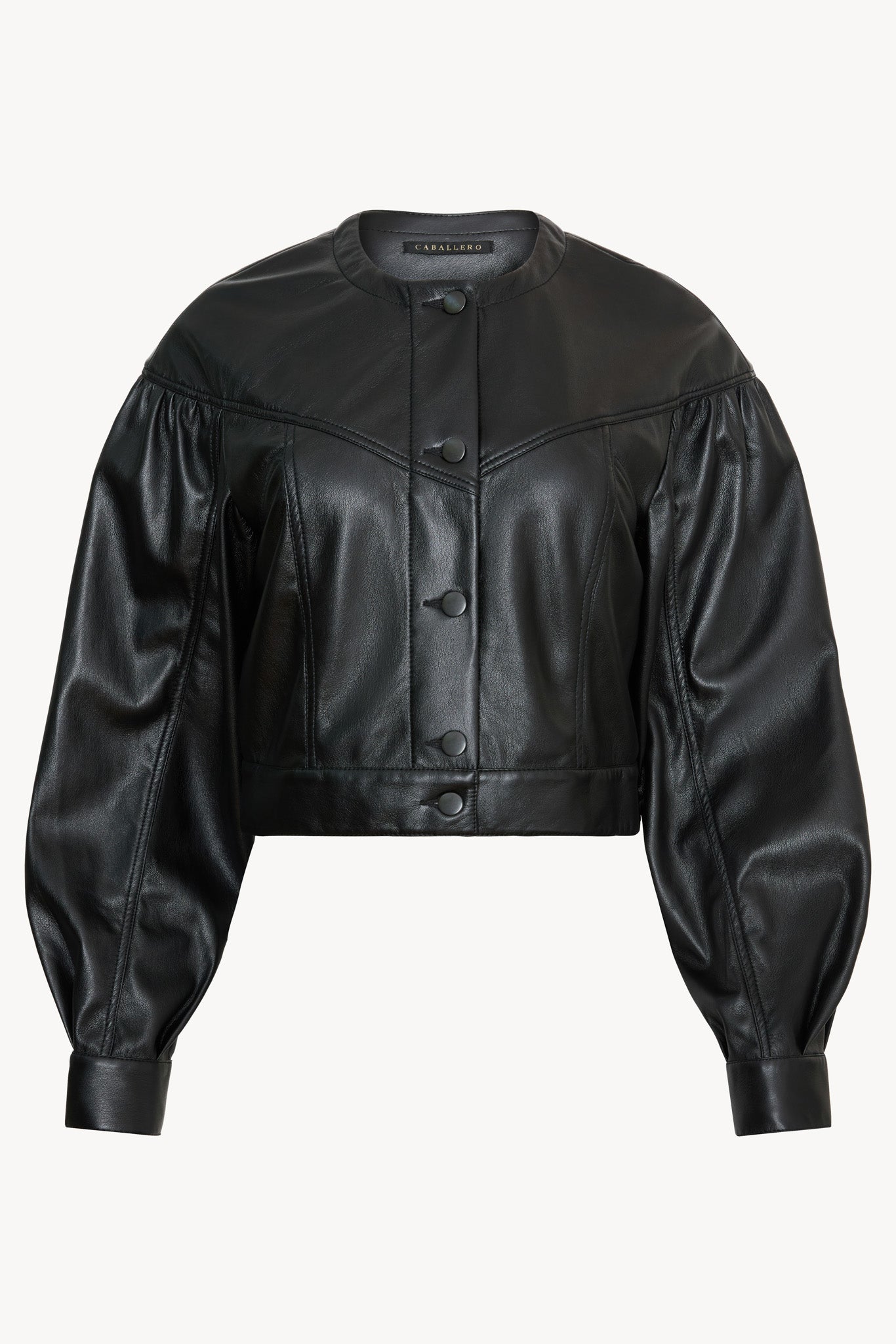 Sabrina Jacket in Black Vegan Leather