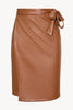 Peyton Skirt in Tobacco Vegan Leather