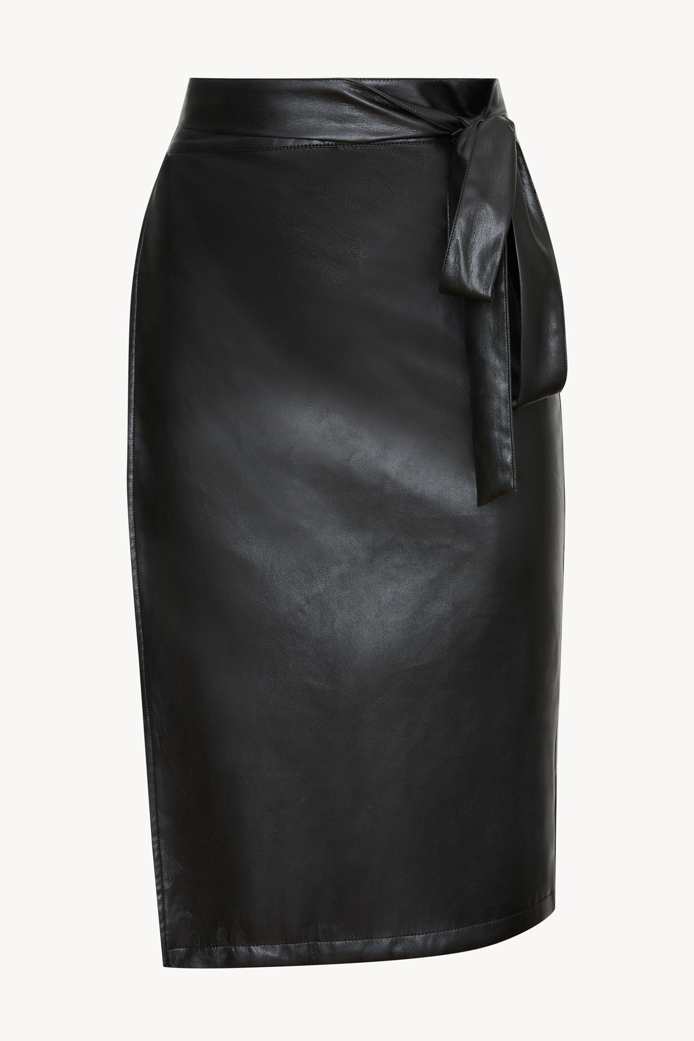 Peyton Skirt in Black Vegan Leather