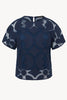 Carmen Top in Navy Lace