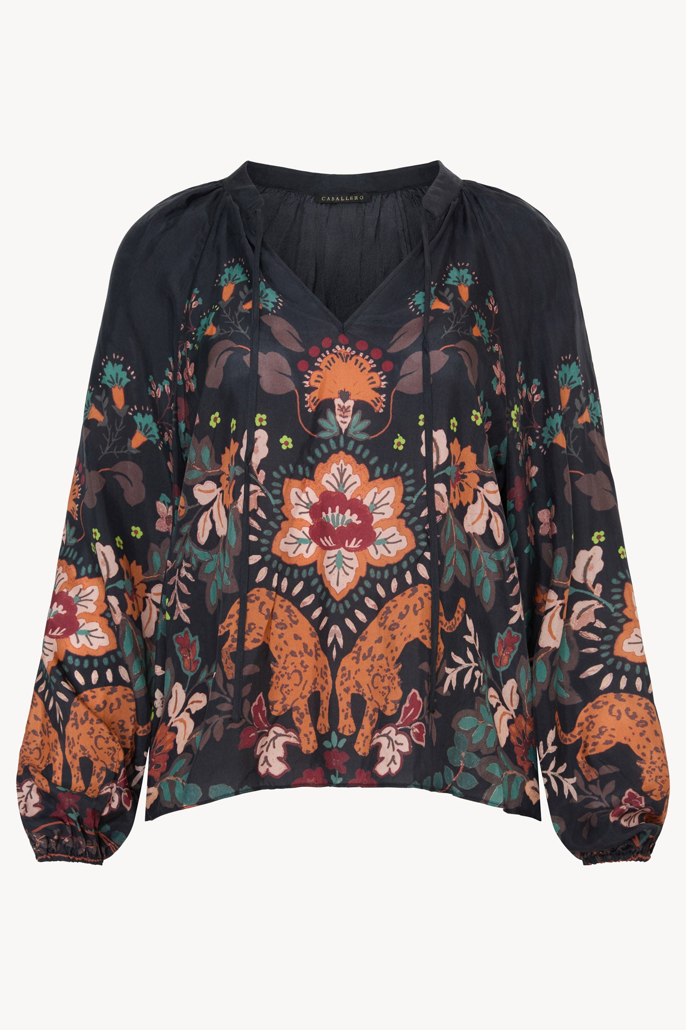 Sophie Top in Leopard Peony