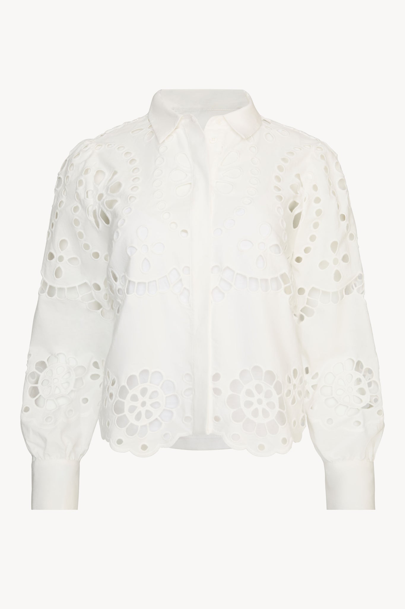 Emmie Top in White Eyelet Lace