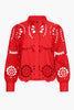 Emmie Top in Poppy Red Eyelet Lace