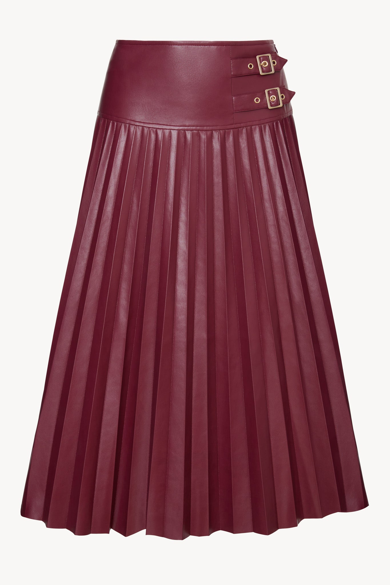 Hendrix Skirt in Cabernet Vegan Leather
