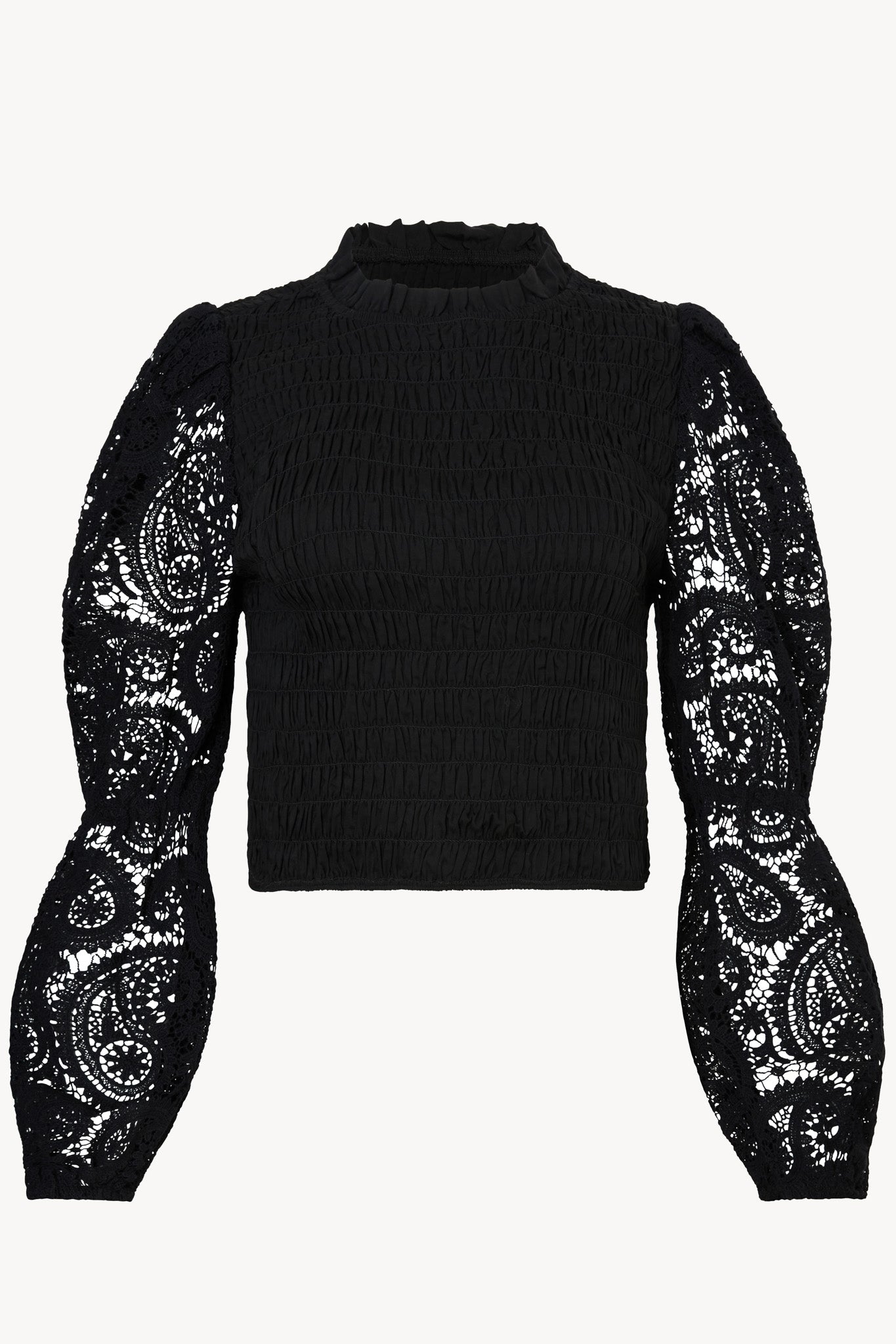 Arabella Top in Black Lace