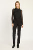Santi Pant in Black Ponte with Vegan Leather Trim