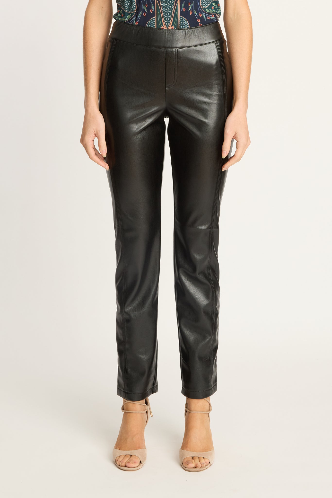 Santi Pant in Black Vegan Leather