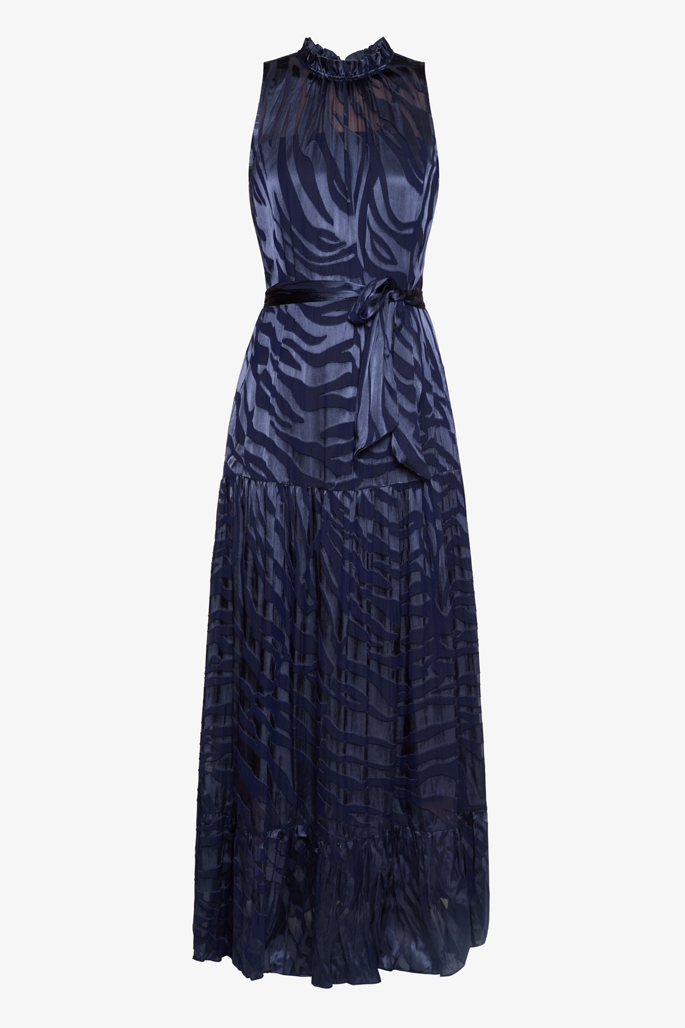 Selah Dress in Navy Zebra Burnout