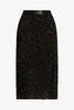 Mia Skirt in Black Flocked Dot
