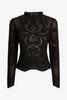 Kylie Top in Black Mesh Lace