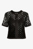 Saylor Top in Black Criss Cross