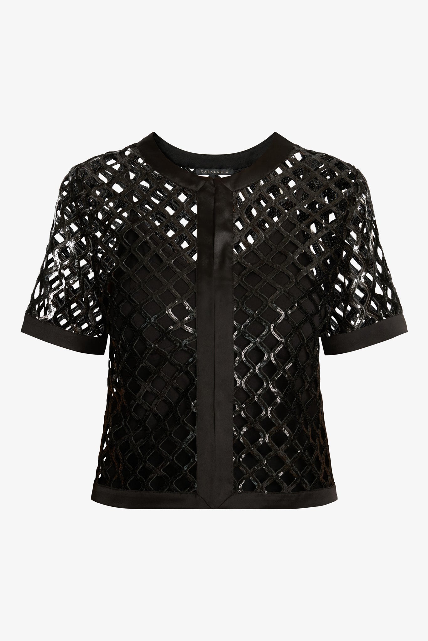 Saylor Top in Black Criss Cross
