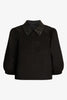 Juliette Top in Black with Studded Collar