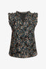 Izzy Top in Floral Burnout Lurex Chiffon