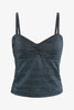 Chelsea Top in Teal Metallic Knit