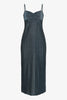 Jayda Dress in Teal Metallic Knit