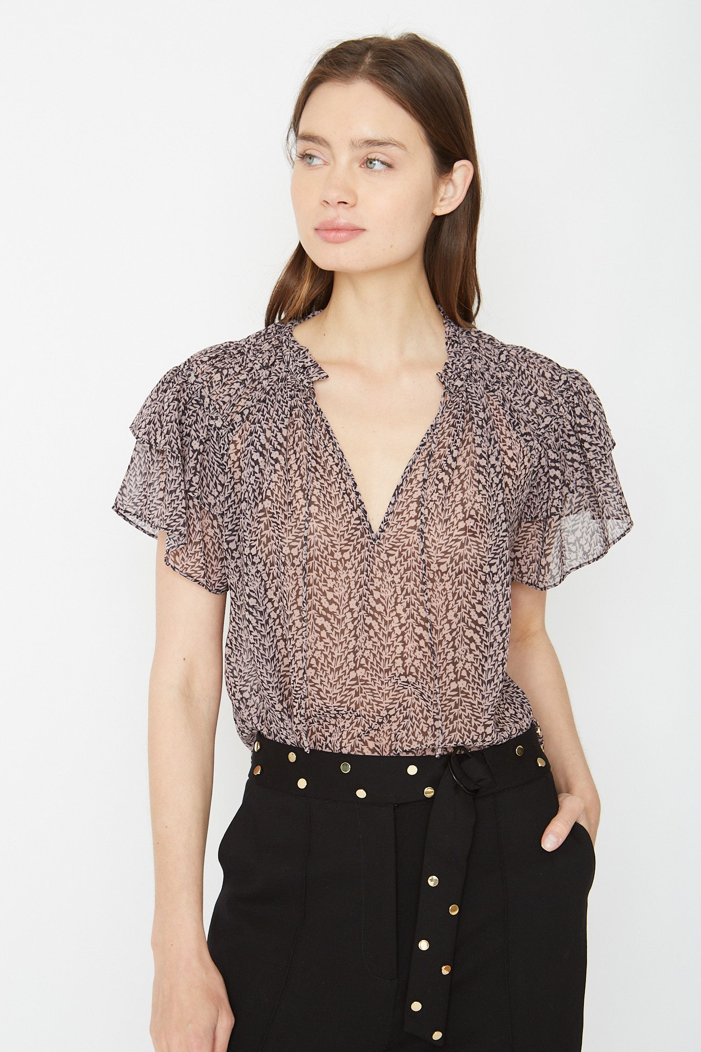 Kelsie Top in Ditsy Floral