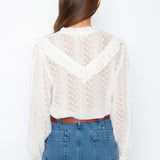 Elizabeth White Embroidery Top FINAL SALE