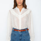 Elizabeth White Embroidery Top FINAL SALE