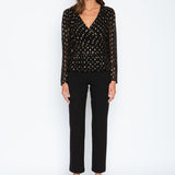 Aby Black Gold Dot Top FINAL SALE