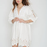 Raine White Embroidered Dress FINAL SALE