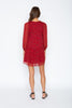 Vanya Dress in Peacock Red Dot