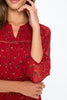 Vanya Dress in Peacock Red Dot
