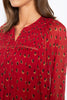 Vanya Dress in Peacock Red Dot