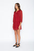 Vanya Dress in Peacock Red Dot