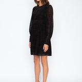 Kate Flocked Dot Chiffon Dress FINAL SALE