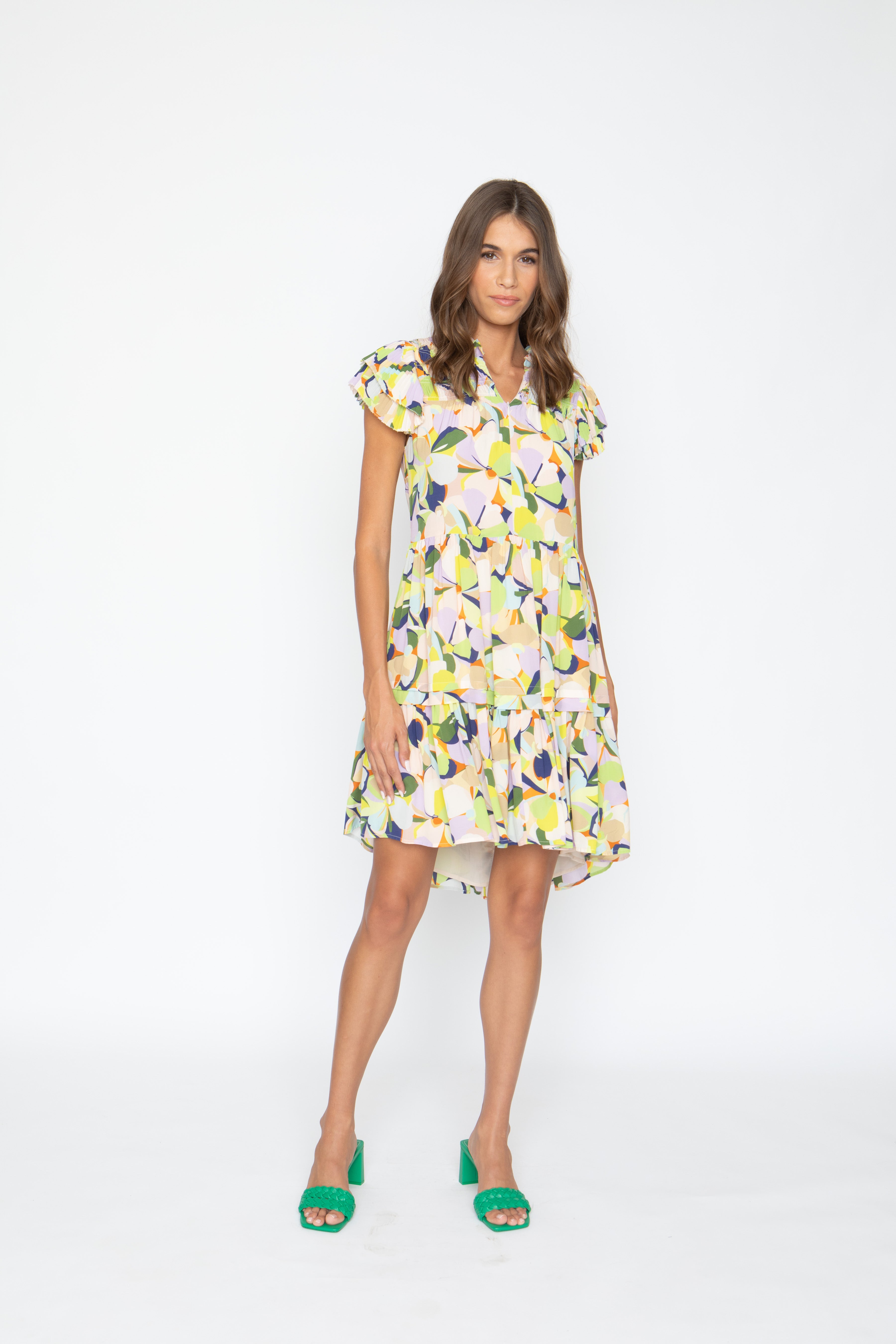 Zoe Retro Flower Dress FINAL SALE - CABALLERO COLLECTION